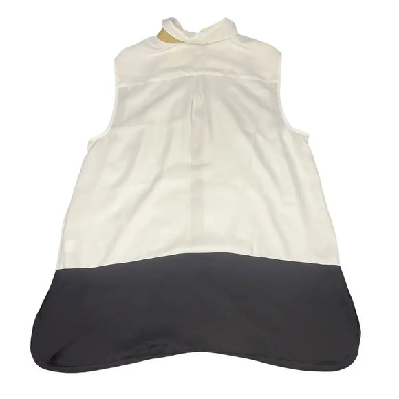 Talbots Petites Sleeveless Colorblock Button-Up Blouse Multicolor Women's Large - Picture 3 of 3